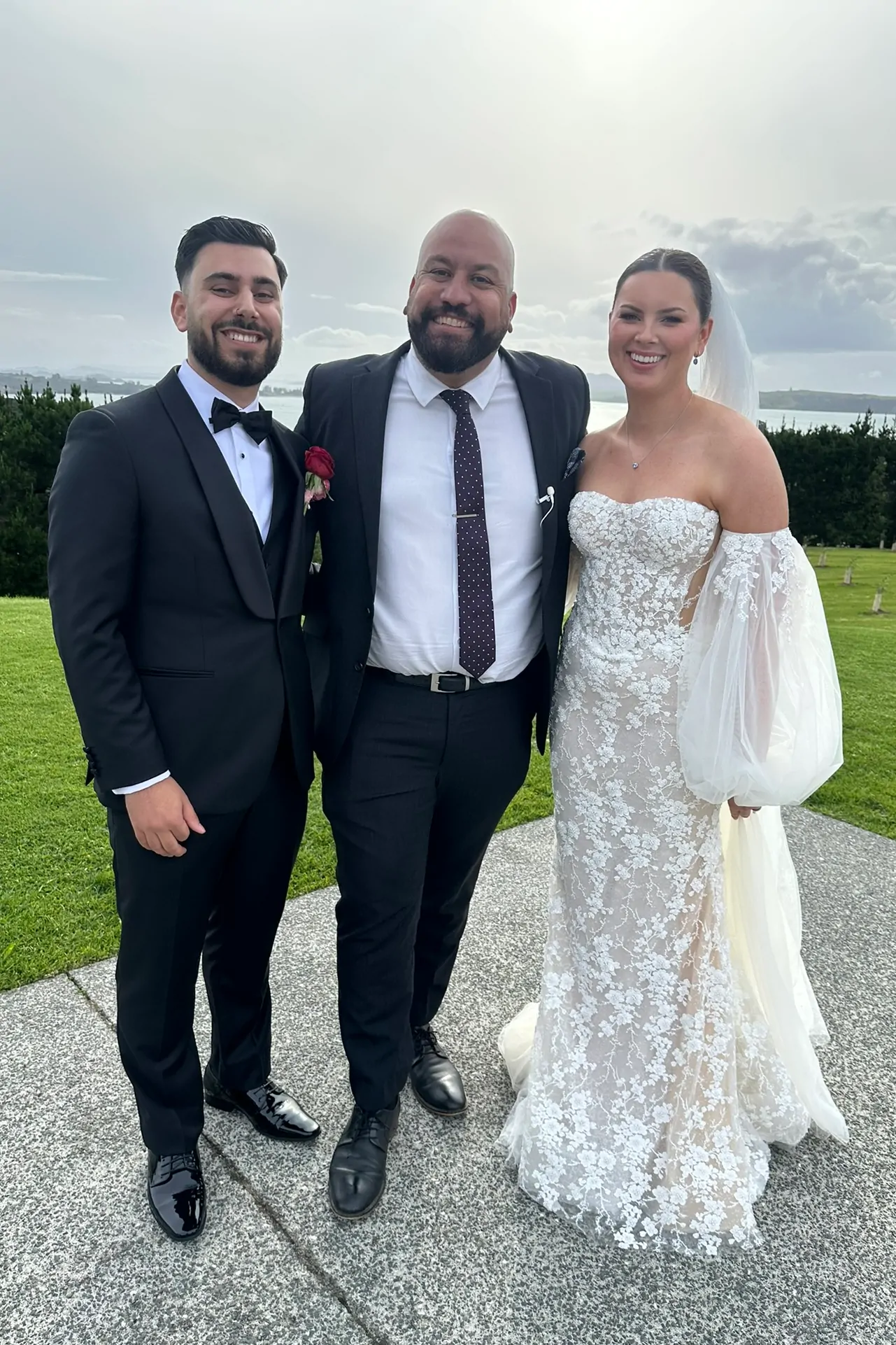Lauren & Sohrabh on their wedding day