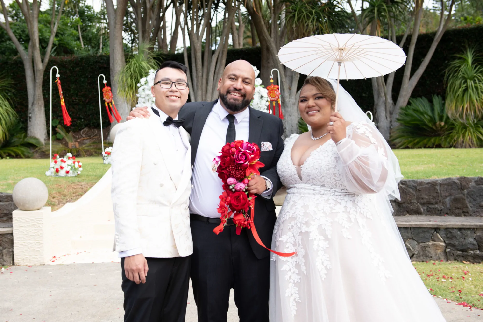 Wendy & Lit on their wedding day